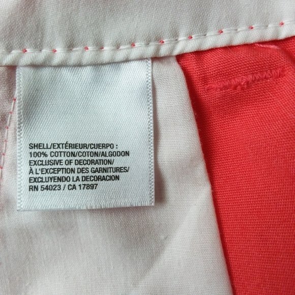 Old Navy Coral 5" Shorts with Blue Anchor Detail 2 - Picture 7 of 9